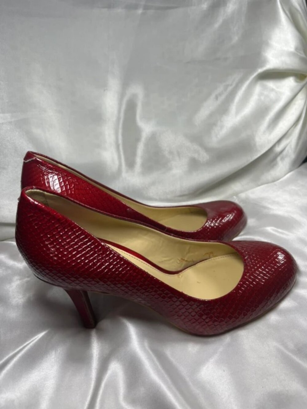 Gianni Bini Metallic Red Heels